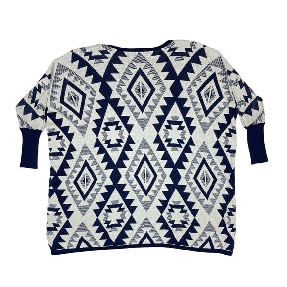 Tobi‎ Emmy Aztec Oversized Sweater S/M Blue Dolman - Picture 3 of 7